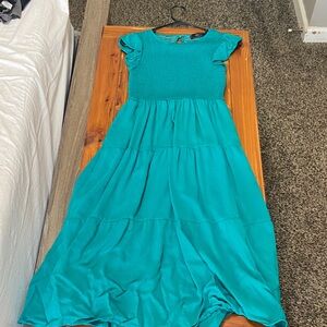 Source Unknown Teal Midi Dress